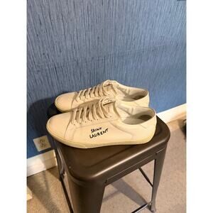 YSL Saint Laurent White/Cream Men's Sneakers Size 41 (Fits Like US 9)